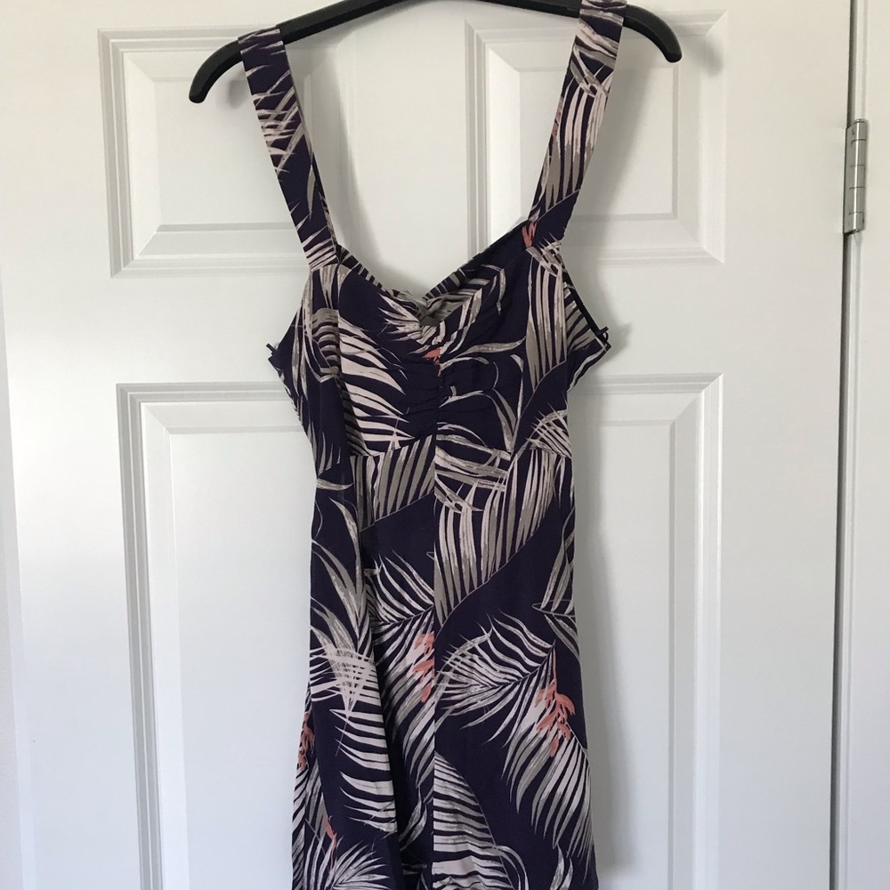 Tropical Navy Romper